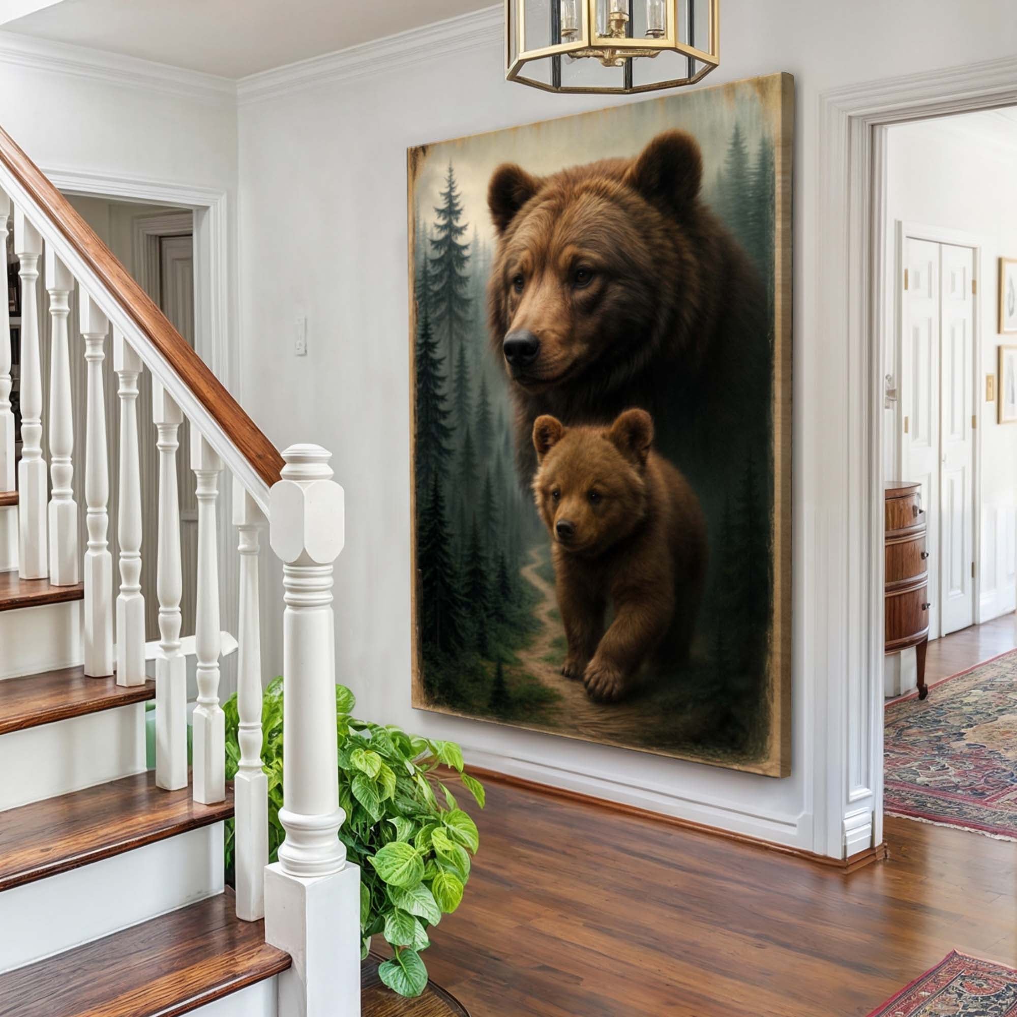 Path of the Wild Kin Bear and Cub Wall Art